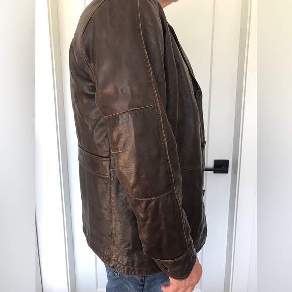 Danier Leather lamb skin brown size small car coat. - Picture 3 of 7